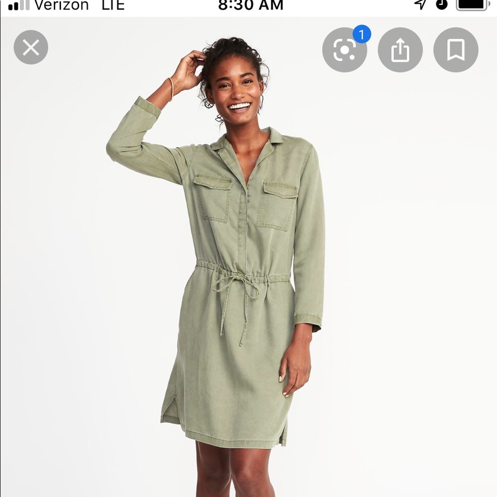 Old Navy drawstring waist 👗 Dress Sz L